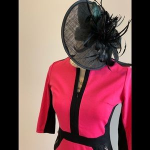 Form fitting, pink and black head turner!